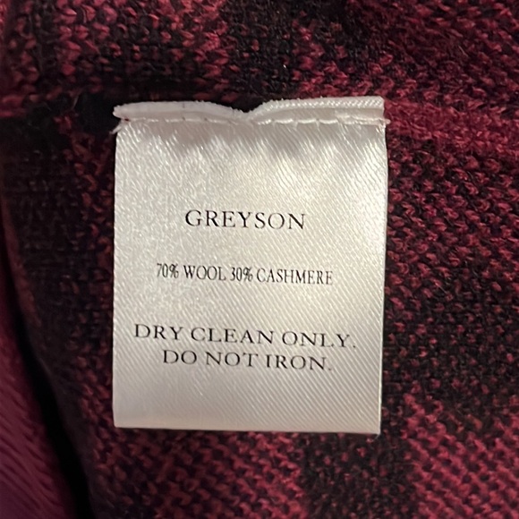 Greyson Thunderbird Koko Hoodie Hawkeye Maroon and Black Wool and Cashmere Knit - Picture 8 of 9